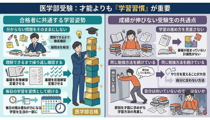 医学部受験では「才能」よりも「学習習慣」が重要
